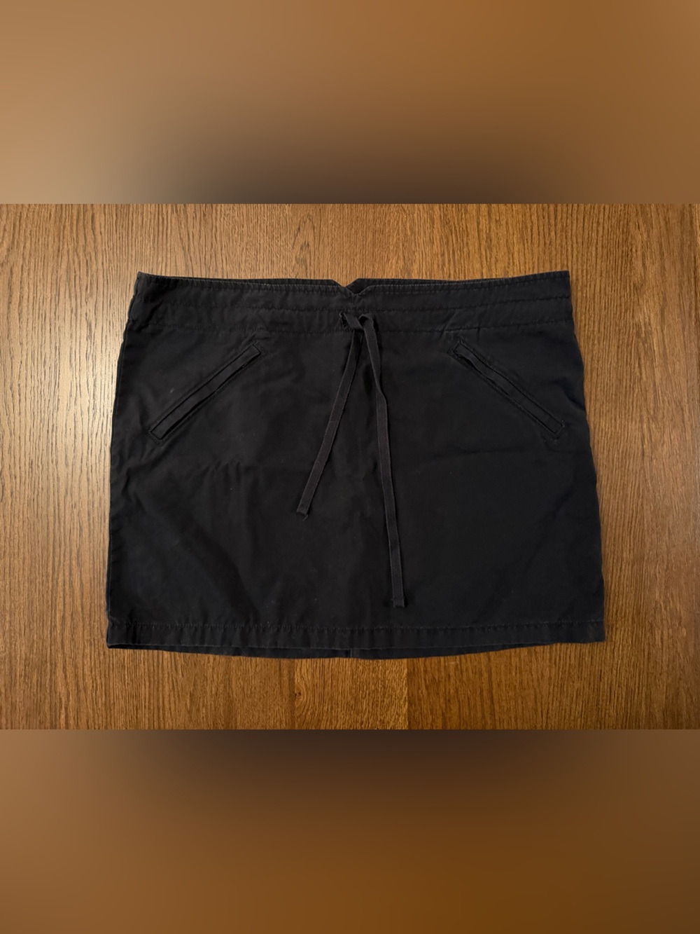 Old Navy Black Mini Skirt with Drawstring Waist